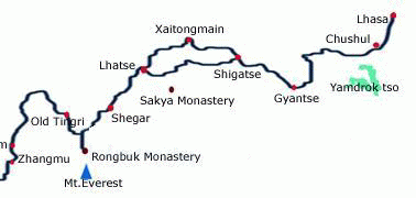 Mt. Everest adventure tour map